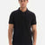 BLACK SPRAY JACQUARD POLO T-SHIRT