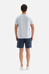 NAVY DOUBLE-KNIT FABRIC SHORTS