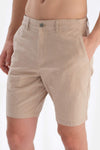 Bej Dokuma Şort