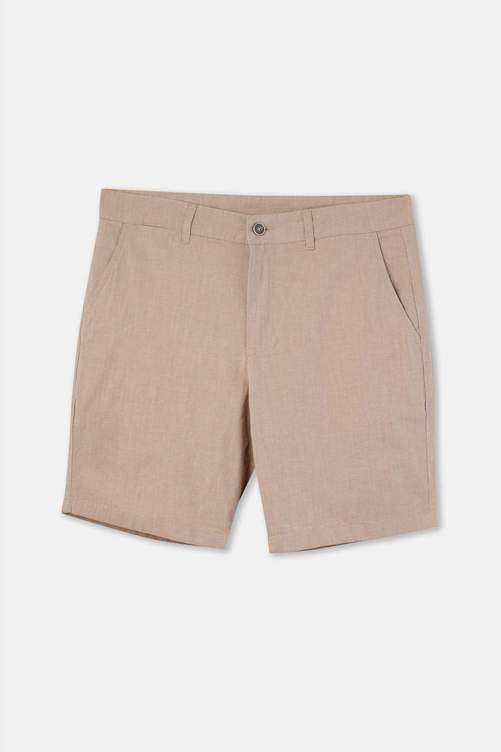Bej Dokuma Şort