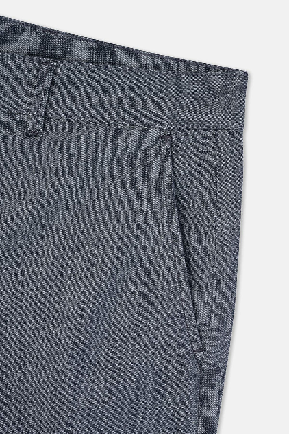 Lacivert Dokuma Şort