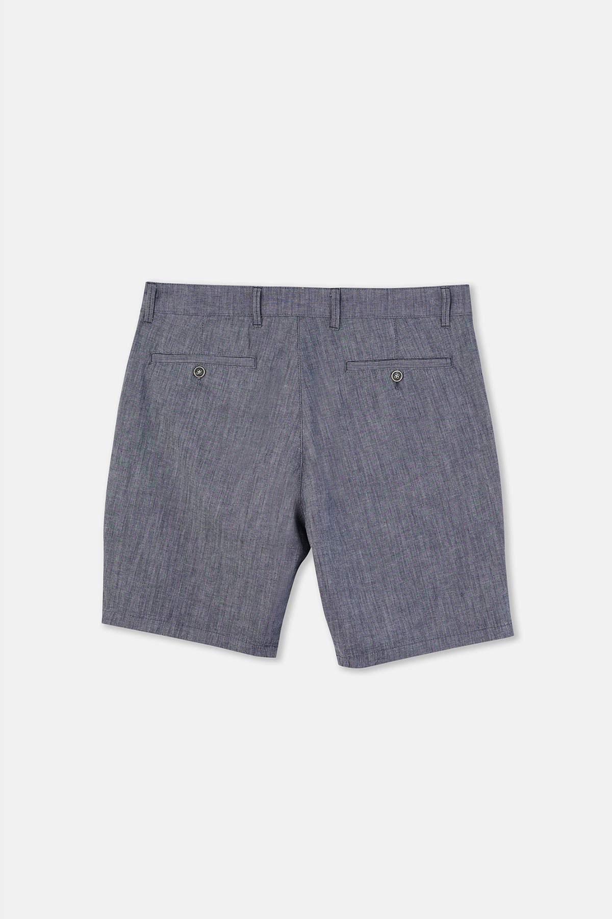 Lacivert Dokuma Şort