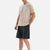 KHAKI FAKE CUPRO TWO THREAD SHORTS