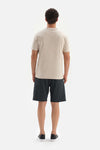 KHAKI FAKE CUPRO TWO THREAD SHORTS