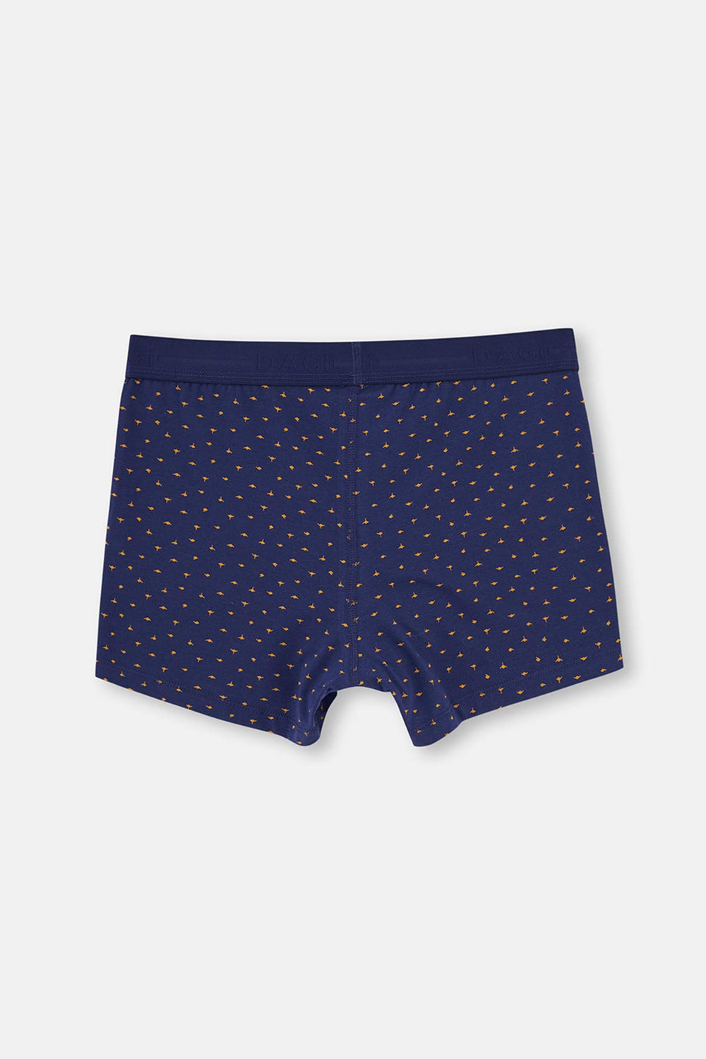 Lacivert Pamuk Desenli Boxer