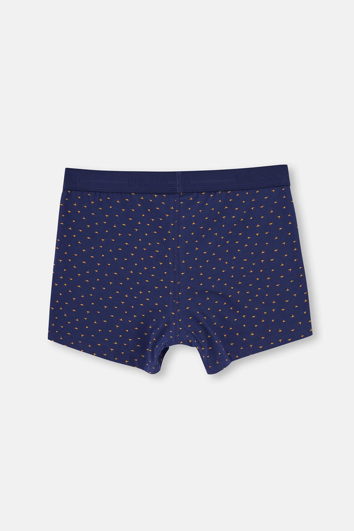 Lacivert Pamuk Desenli Boxer