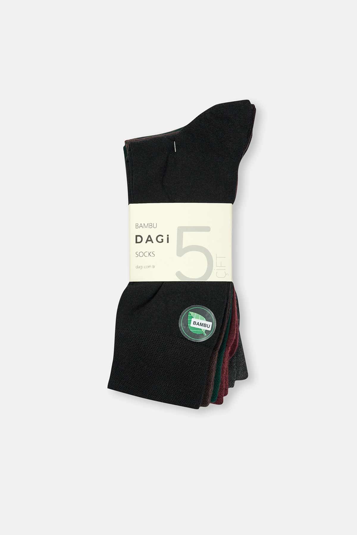 Karışık Karışık Erkek 5'li Bambu Set Çorap