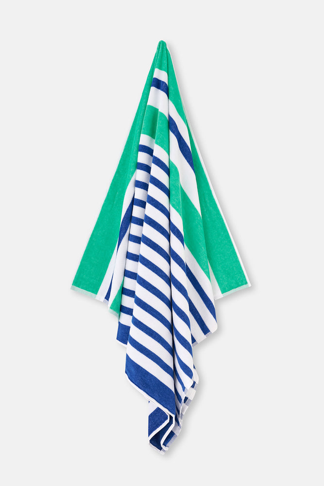 NAVY - WHITE Stripe Pattern Beach Towel 85x150