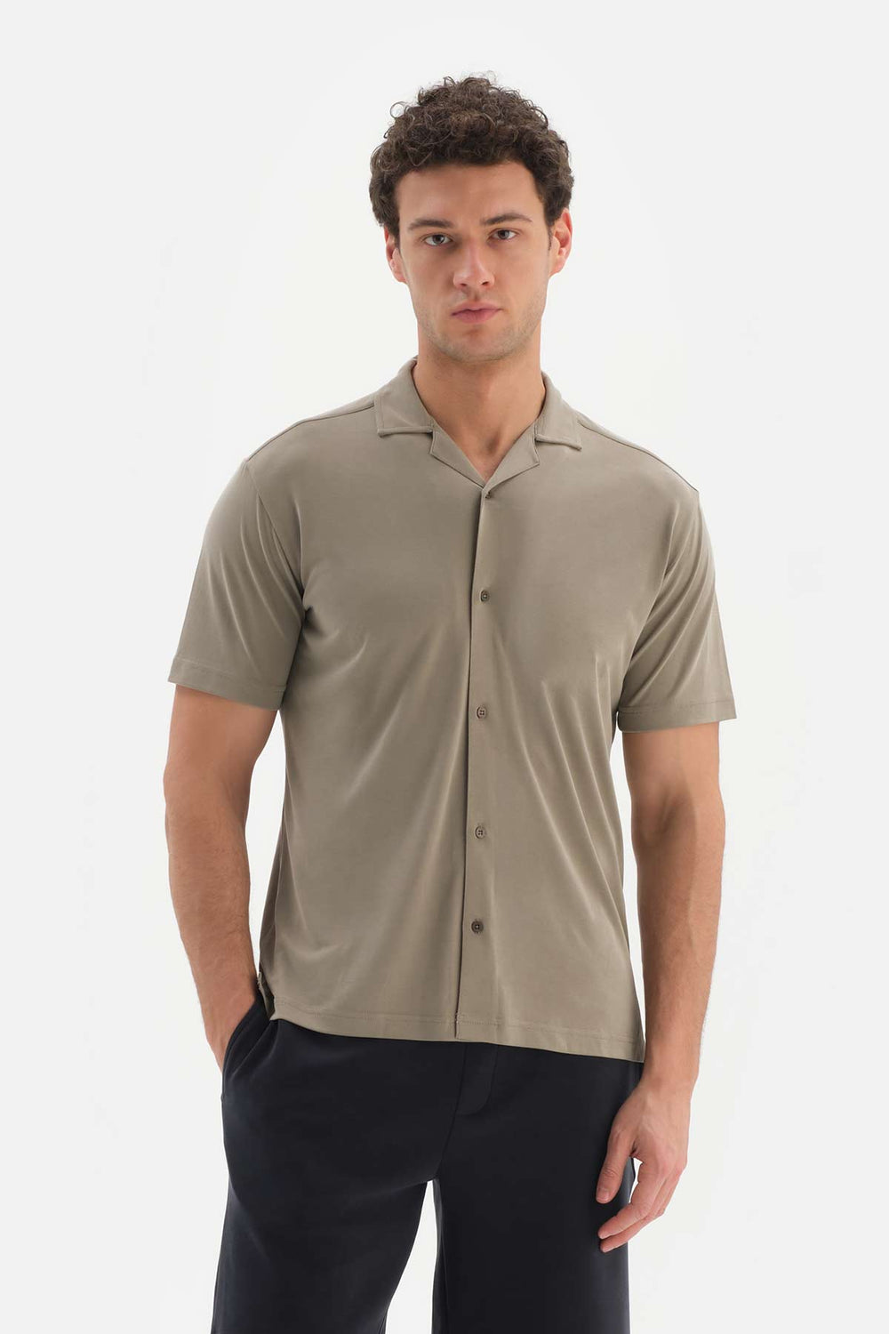KHAKI CUPRA SHORT SLEEVE SHIRT