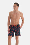 NAVY - ORANGE SHORTS