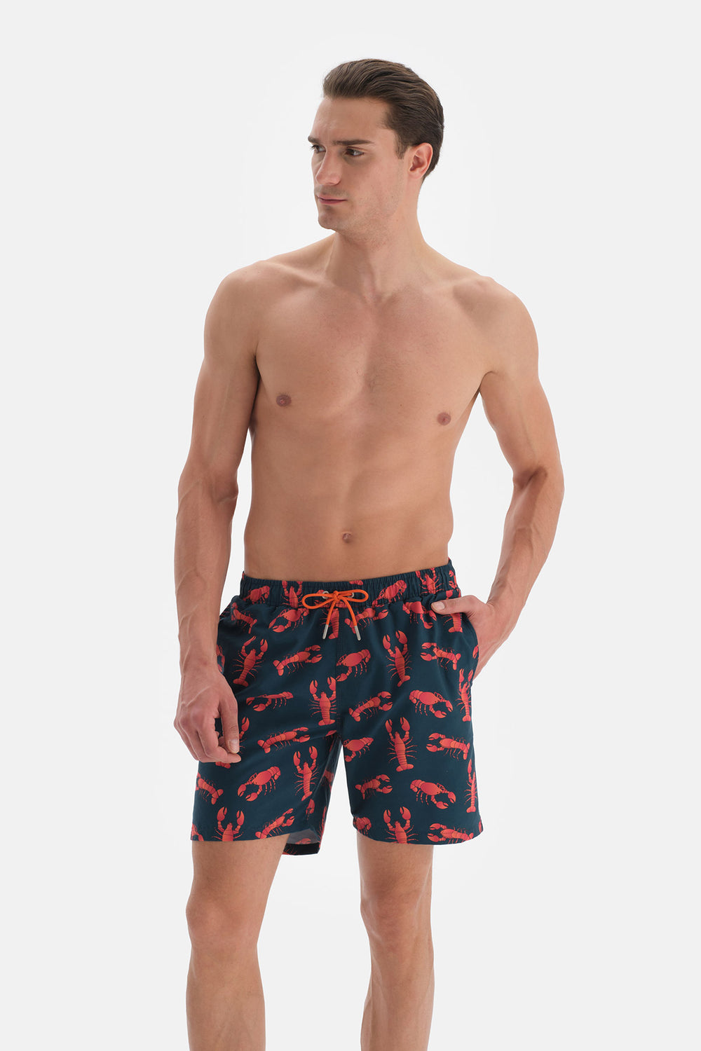 NAVY - ORANGE SHORTS