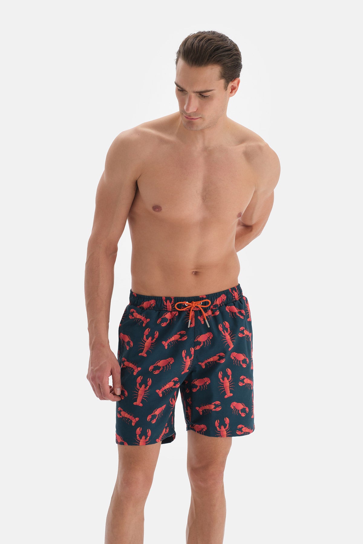 NAVY - ORANGE SHORTS