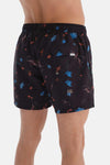 Lacivert Deniz Altı Desenli Kısa Deniz Şortu