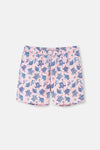 Pembe Caretta Desenli Orta Deniz Şortu