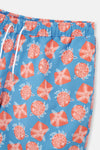 Mavi-Somon Desenli Orta Deniz Şortu