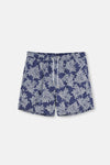 Indigo Caretta Desenli Orta Boy Deniz Şortu