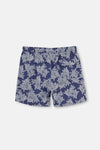 Indigo Caretta Desenli Orta Boy Deniz Şortu
