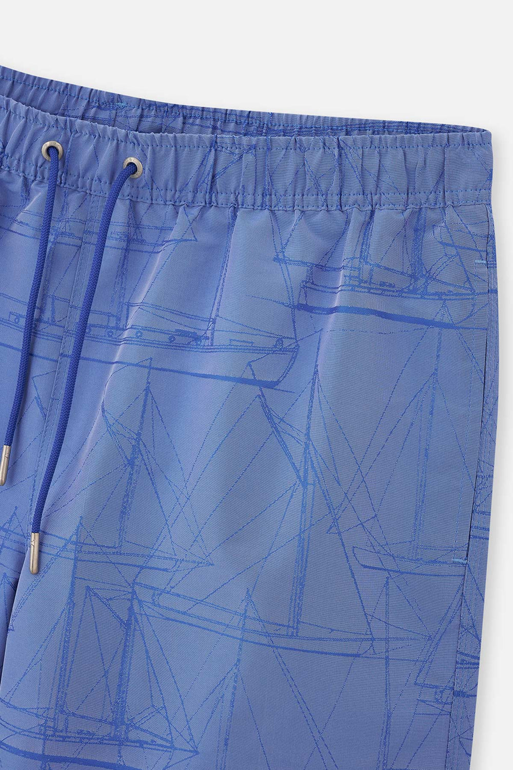 Indigo Yelken Desenli Orta Deniz Şortu