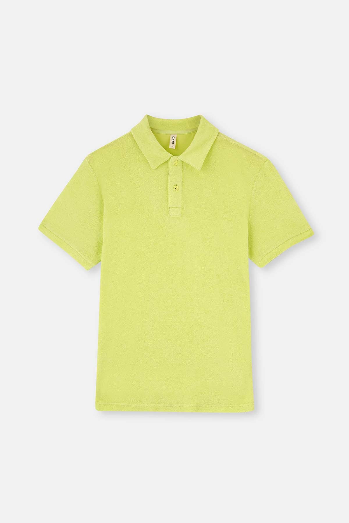 Neon Yeşil Havlu Polo Yaka Tişört
