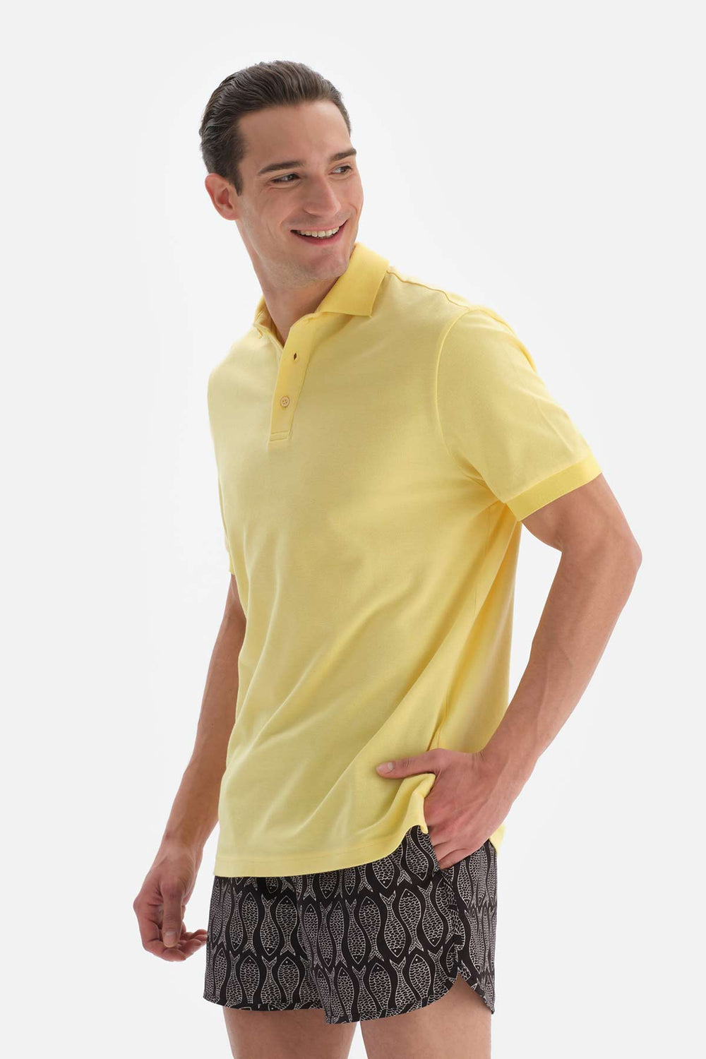 Açık Sarı Pike Polo Yaka T-Shirt