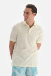 Ekru Pike Polo Yaka T-Shirt