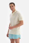 Ekru Pike Polo Yaka T-Shirt