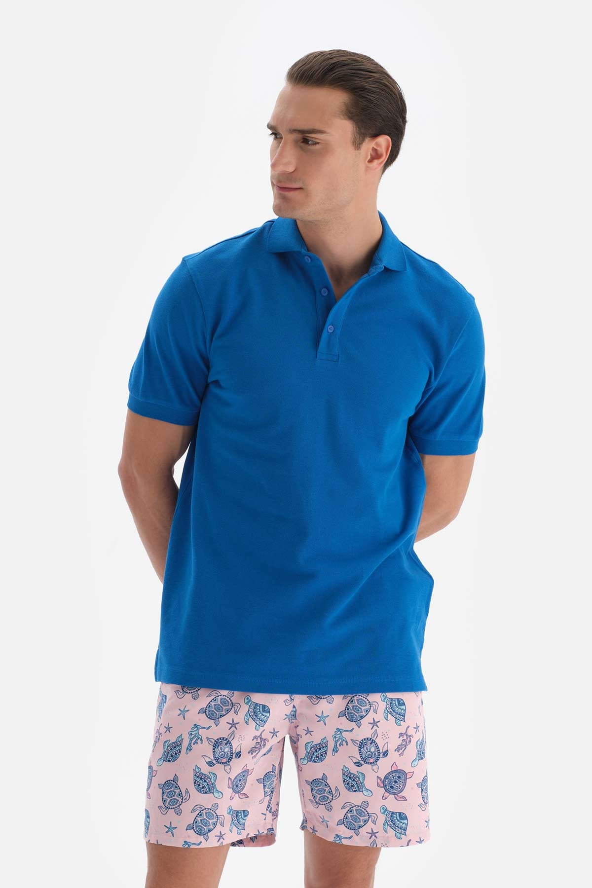 Turkuaz Pike Polo Yaka T-Shirt