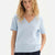 LIGHT BLUE V-NECK T-SHIRT