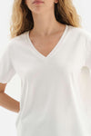 WHITE V-NECK T-SHIRT