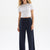 WHITE RIBBED CREW-NECK SHORT SLEEVE CROP T-SHIRT