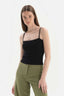 BLACK THIN STRAP RIB ATHLET