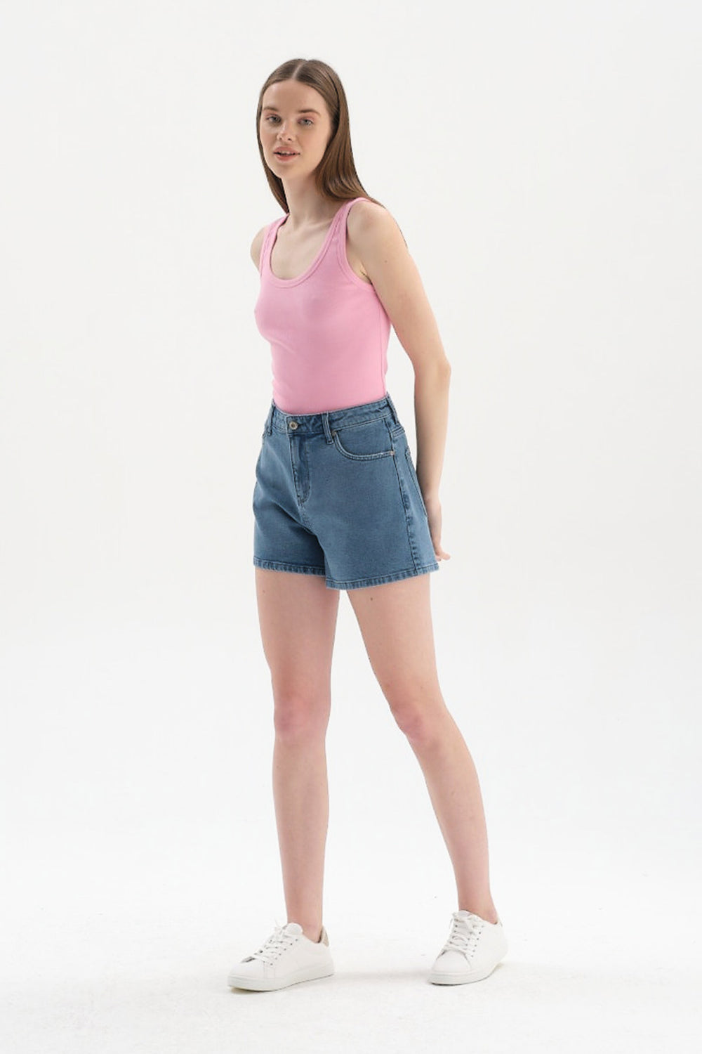 PINK THICK STRAP RIBBED ATHLET