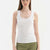 WHITE THICK STRAP RIBBED ATHLET