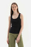 BLACK THICK STRAP RIBBED ATHLET
