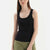 BLACK THICK STRAP RIBBED ATHLET