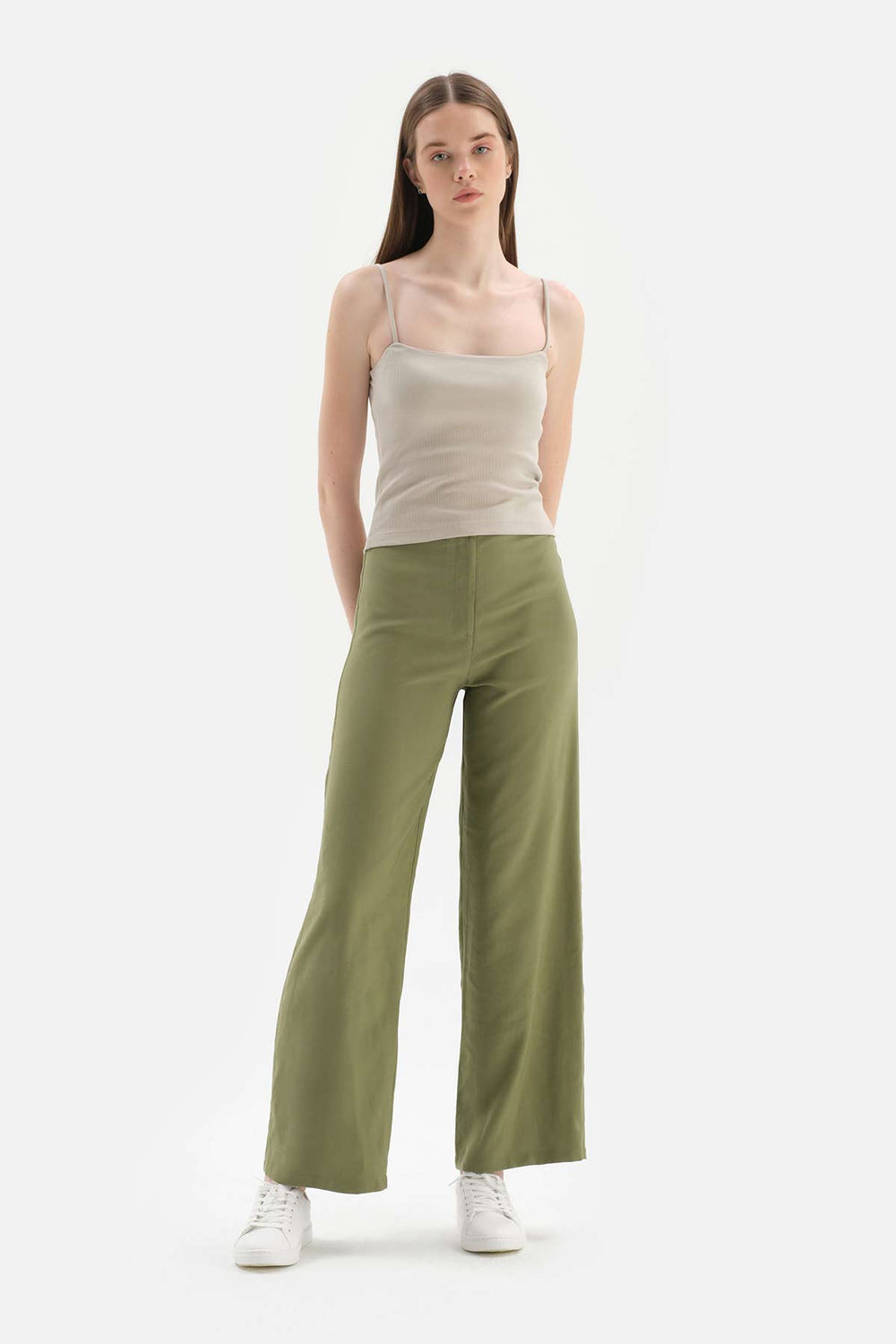 STONE GREY THIN STRAP RIB ATHLET