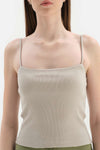 STONE GREY THIN STRAP RIB ATHLET