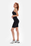 Siyah Dagi Active Seamless Şekillendirici Biker Tayt