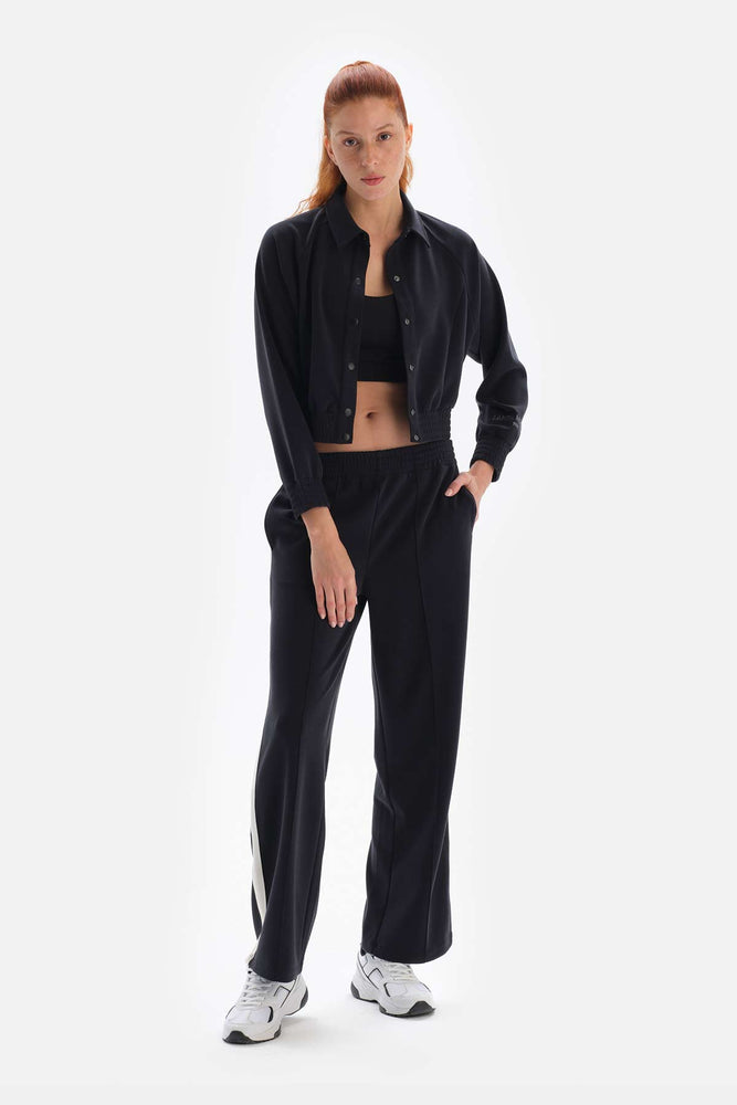 BLACK TRACKSUIT BOTTOM