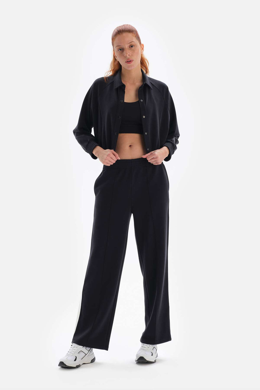 BLACK TRACKSUIT BOTTOM