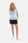 NAVY KNITTED SHORTS WITH POCKETS