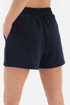 NAVY KNITTED SHORTS WITH POCKETS