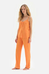 ORANGE HANGER BUTTON DETAILED KNITTED PAJAMAS