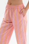 ORANGE EMBROIDERY DETAILED WOVEN PAJAMAS