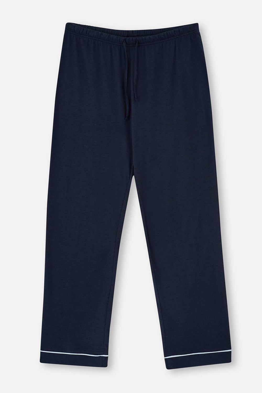 NAVY SHIRT COLLAR KNITTED PAJAMAS