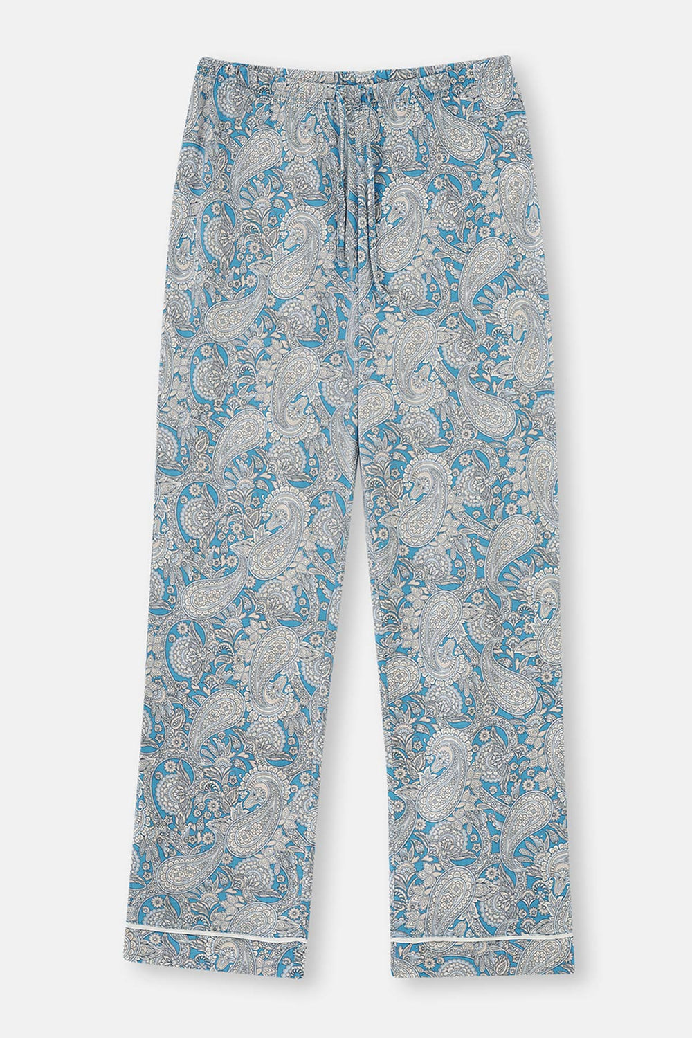 LIGHT BLUE SHIRT COLLAR SHAWL PATTERN KNITTED PAJAMAS