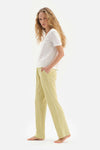 WHITE V-NECK SHORT SLEEVE KNITTED PAJAMAS SUIT