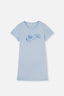 LIGHT BLUE PRINTED KNITTED NIGHTSHIRT