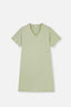 LIGHT GREEEN KNITTED NIGHTWEIGHT WITH V-NECK SATIN GARNISH