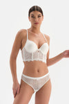 WHITE BRA